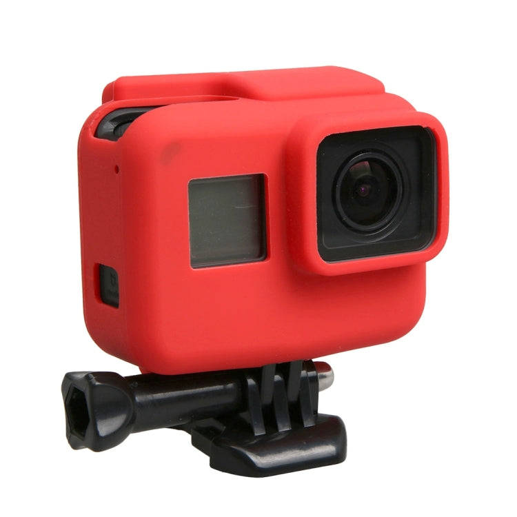 Original for GoPro HERO5 Silicone Border Frame Mount Housing Protective Case Cover Shell(Red)