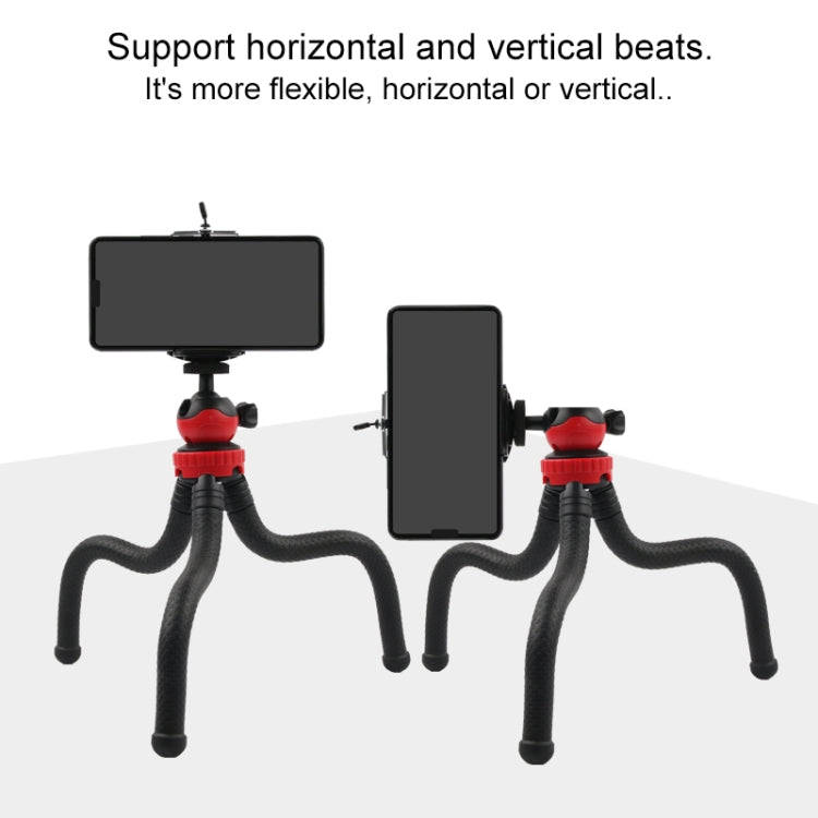 Mini Octopus Flexible Tripod Holder with Phone Clamp for iPhone, Galaxy, Huawei, GoPro, Insta360,...