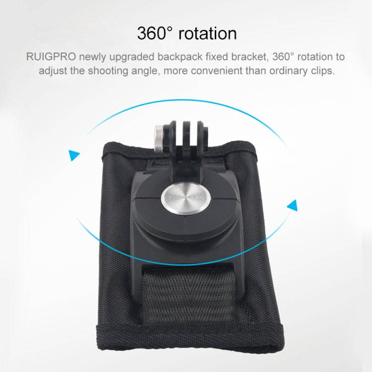 360 Degree Rotating Quick Release Strap Mount Shoulder Backpack Mount for GoPro, Insta360, DJI an...