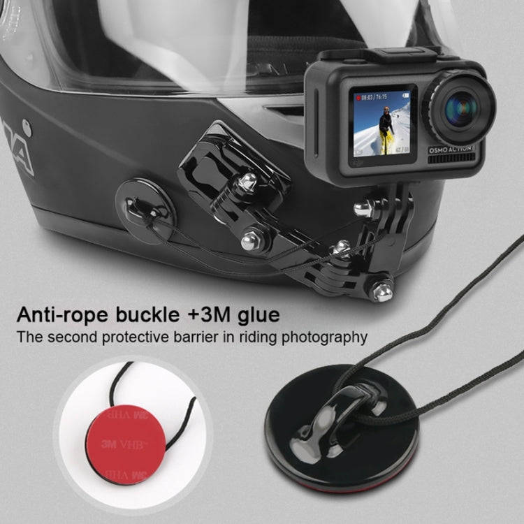 Cycling Helmet Adhesive Multi-Joint Arm Fixed Mount Set with J-Hook Buckle Mount & Adapter & Scre...