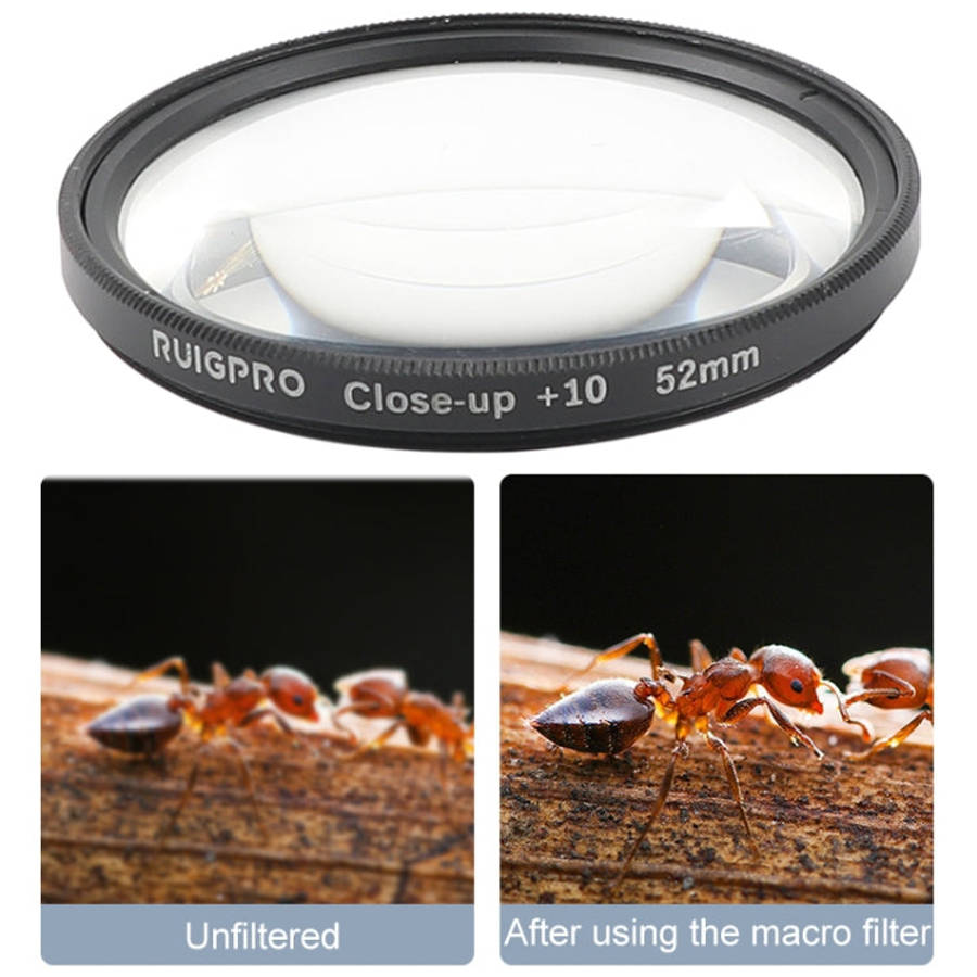 RUIGPRO for GoPro HERO 7/6 /5 Professional 52mm 10X Close-up Lens Filter with Filter Adapter Ring...