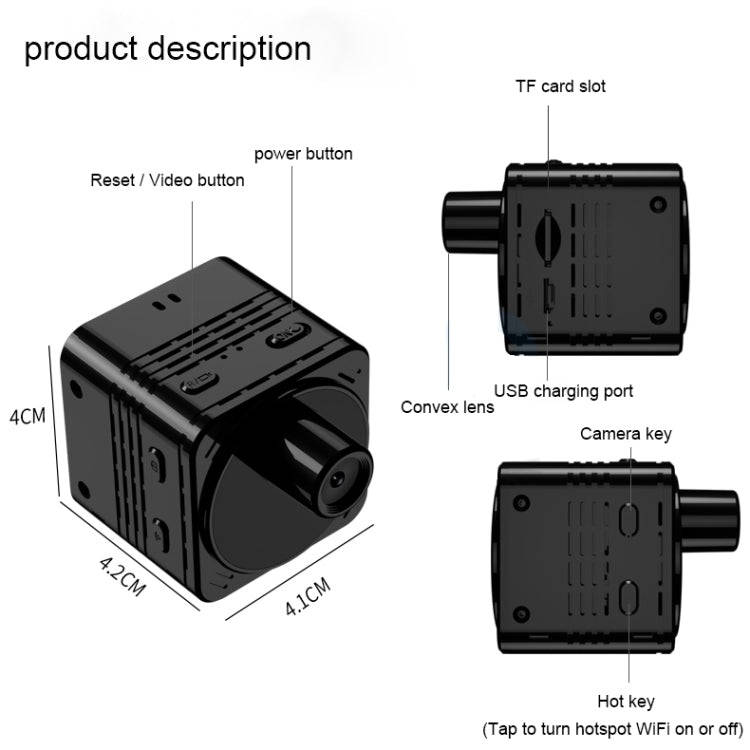 R89 Full HD 1080P WiFi Mini DV Recorder Camera, Support Monitor Detection & Night Vision & Loop R...