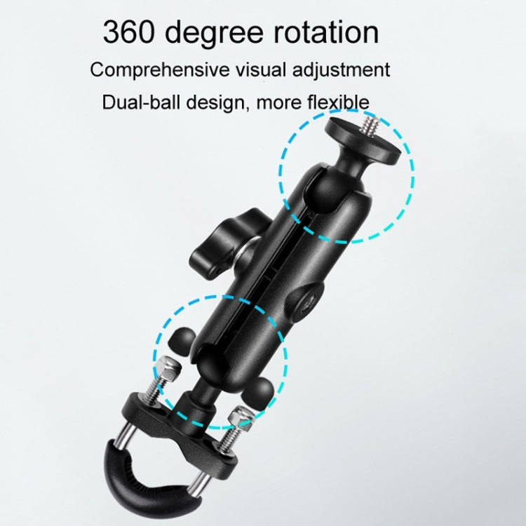 9cm Connecting Rod 20mm Ball Head Motorcycle Handlebar Fixed Mount Holder with Tripod Adapter & S...