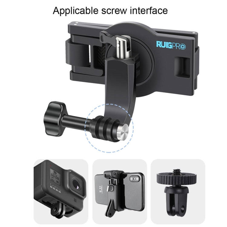 RUIGPRO 360 Degree Rotating Quick Release Strap Mount Shoulder Backpack Mount for GoPro, Insta360...