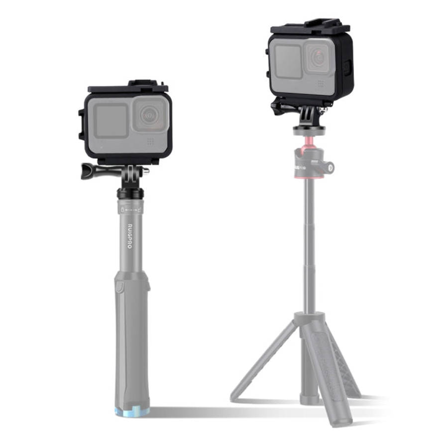 For GoPro HERO10 Black / HERO9 Black Plastic Frame Mount Protective Case with Base Buckle & Long ...