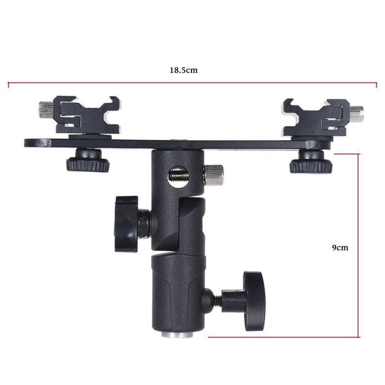 Double Hot Shoe Flash Stand Bracket