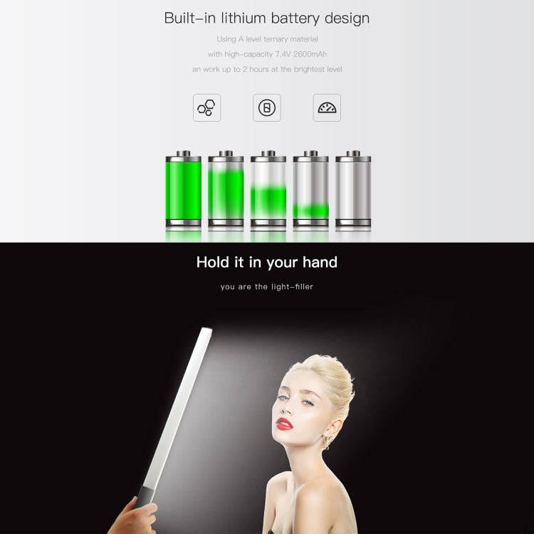 LUXCeO Q508S Dual Color Temperature 1000LM Photo LED Stick Video Light Handheld LED Fill Light Fl...