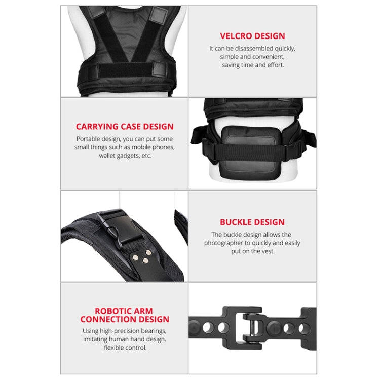 YELANGU B200-C1 Dual Shock-absorbing Arm Stabilizer Vest Camera Support System for DSLR & DV Digi...