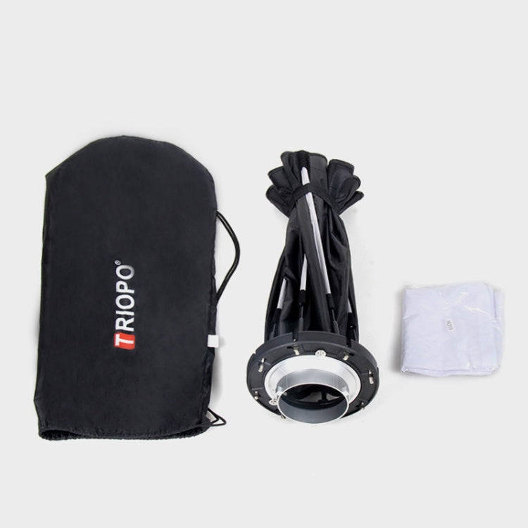 TRIOPO K2-55 55cm Speedlite Flash Octagon Parabolic Softbox Bowens Mount Diffuser(Black)