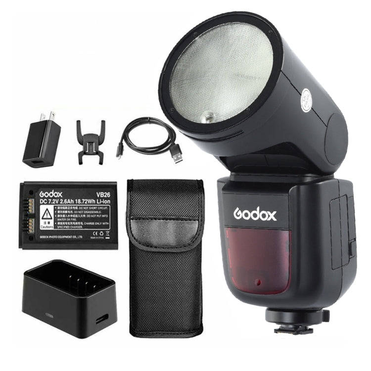 Godox V1S Round Head TTL Flash Speedlite for Sony (Black)