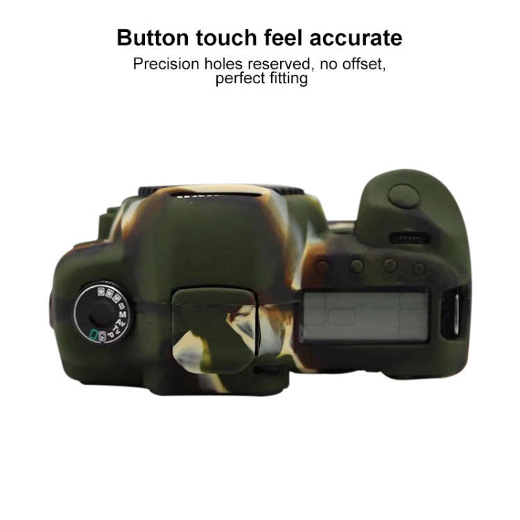 For Canon EOS 5D Mark II Soft Silicone Protective Case(Camouflage)