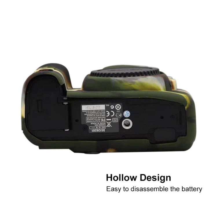 For Canon EOS 5D Mark II Soft Silicone Protective Case(Camouflage)