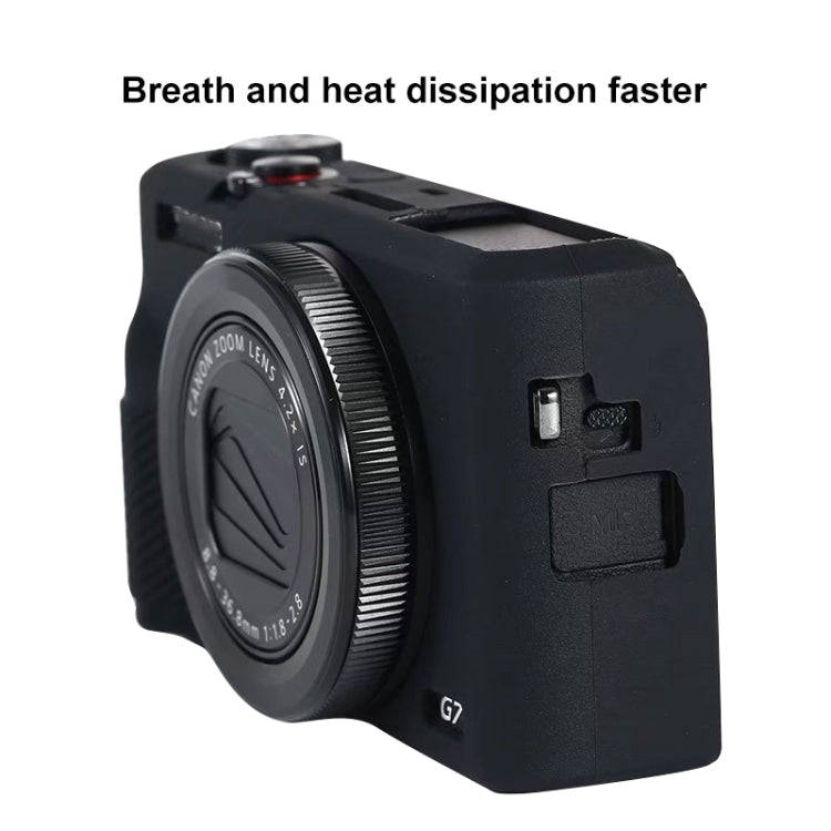For Canon PowerShot G7 X Mark III / G7X III / G7X3 Soft Silicone Protective Case(Rose Red)