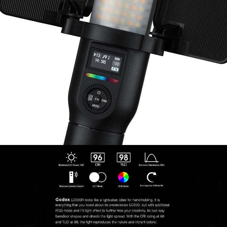 Godox LC500R RGB Full Color LED Light Stick Handheld Fill Light(US Plug)