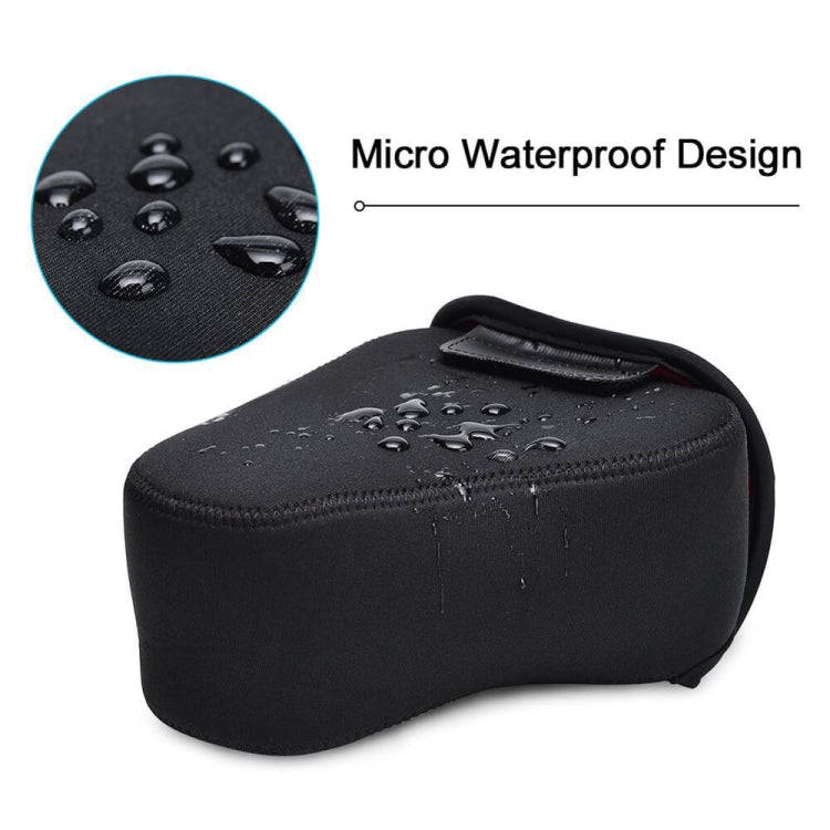 CADeN H6 Shockproof Waterproof Camera Liner Neoprene Bag Case, Size: 17 x 10.5 x 22cm (Black Red)