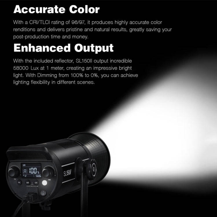Godox SL150II 150W 5600K Daylight-balanced LED Light Studio Continuous Photo Video Light(EU Plug)