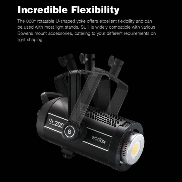 Godox SL200II 200W 5600K Daylight-balanced LED Light Studio Continuous Photo Video Light(EU Plug)