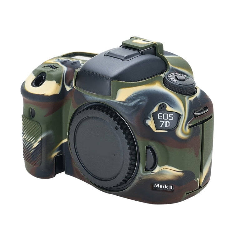 For Canon EOS 7D Mark II Soft Silicone Protective Case (Camouflage)