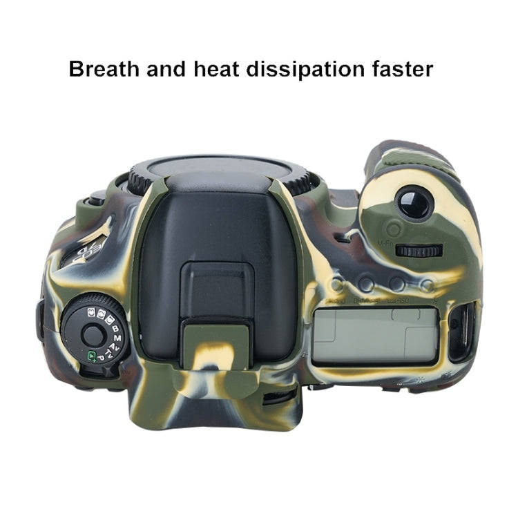 For Canon EOS 7D Mark II Soft Silicone Protective Case (Camouflage)
