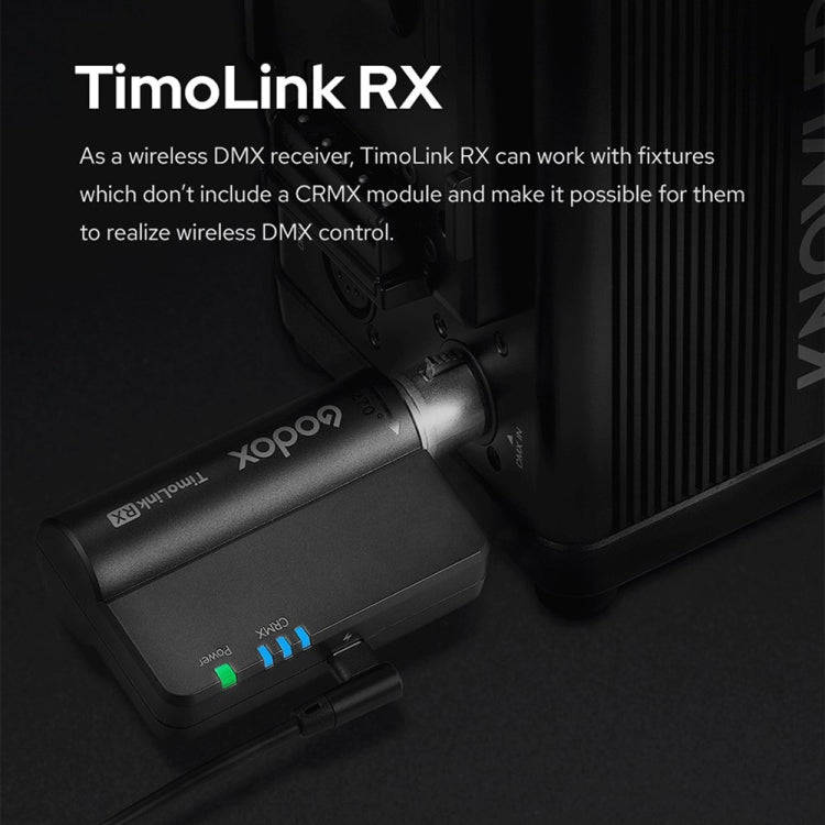 Godox TimoLink RX Wireless DMX Receiver (Black)