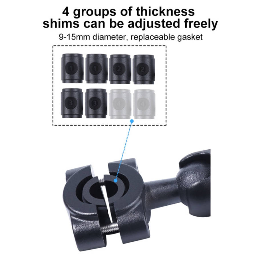 25mm Ballhead Car Front Seat Handlebar Fixed Mount Holder with Tripod Adapter & Screw & Phone Cla...