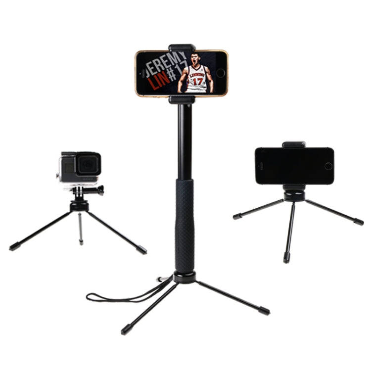 30-93cm Grip Foldable Tripod Holder Multi-functional Selfie Stick Monopod for GoPro, Insta360, DJ...