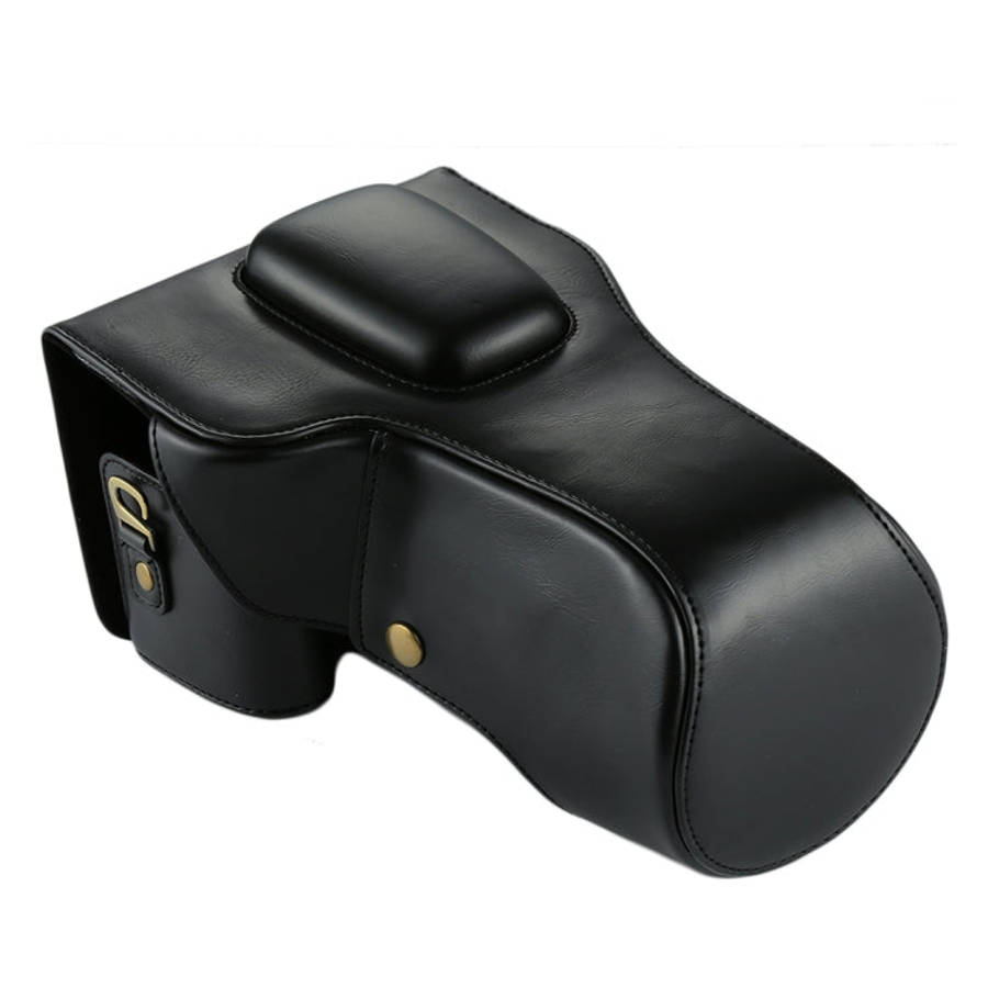 Full Body Camera PU Leather Case Bag for Canon EOS 760D / 750D (18-135mm Lens) (Black)