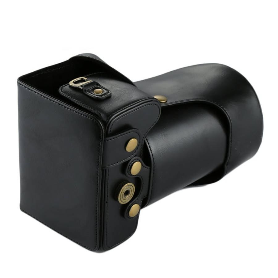 Full Body Camera PU Leather Case Bag for Canon EOS 760D / 750D (18-135mm Lens) (Black)