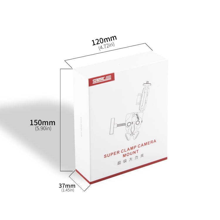 STARTRC Action Camera Universal Strong Clamp Mount (Black)