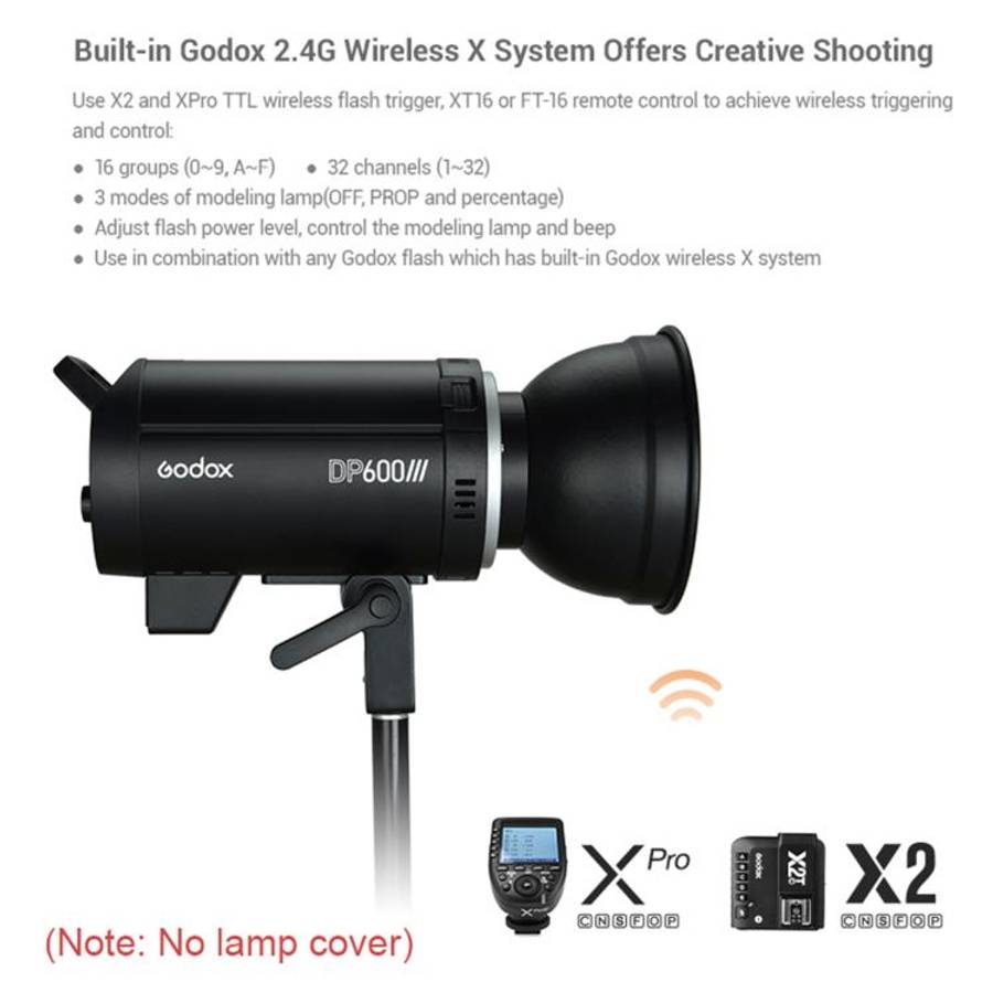 Godox DP400III Studio Flash Photo Light 400Ws 2.4G Wireless X System Bowens Mount Strobe Light, N...