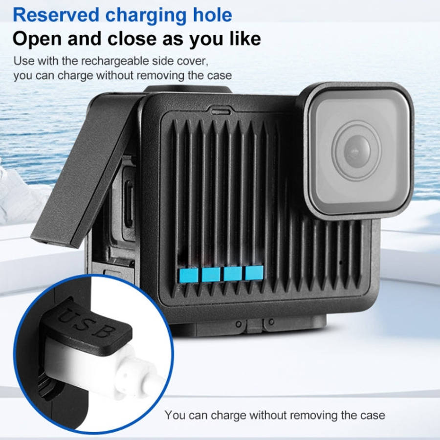 For GoPro HERO 2024 Silicone Protective Case Side Interface Cover with Wrist Strap & Lens Cover (...