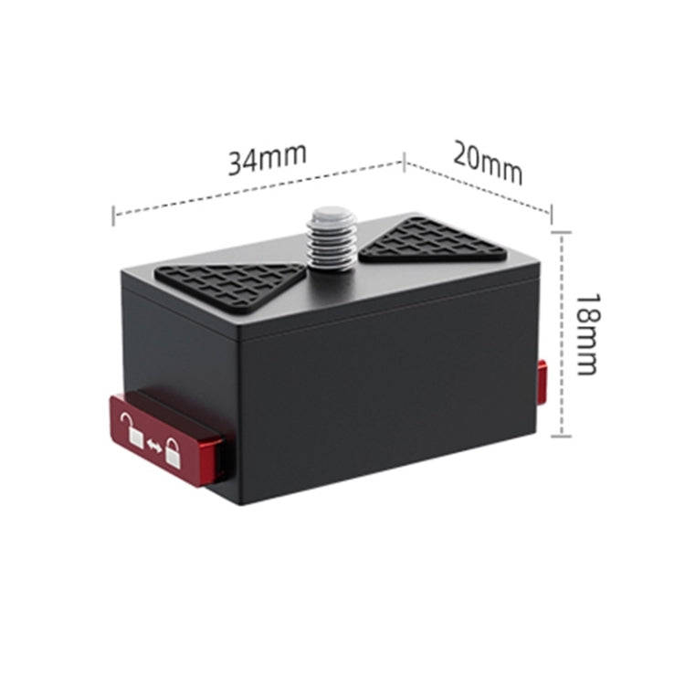 Metal Quick Release Base Adapter for GoPro, Insta360, DJI and Other Action Cameras (Black)