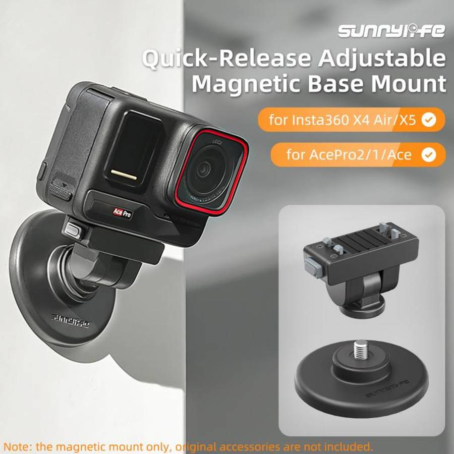 Sunnylife Quick-Release Magnetic Base Mount 1/4 180 Tilt Adjustable Tabletop Base Bracket For Ins...