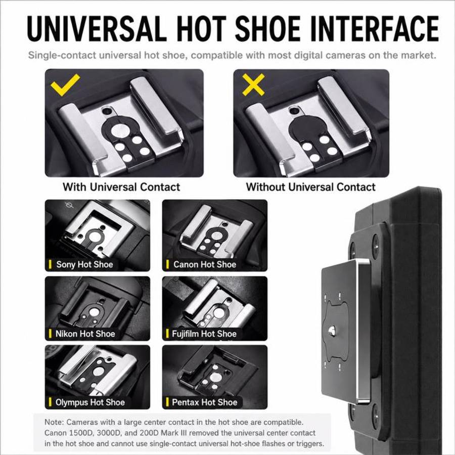 Desiontal F02 Mini On-Camera Flash Light Speedlite for Mirrorless Cameras (White)