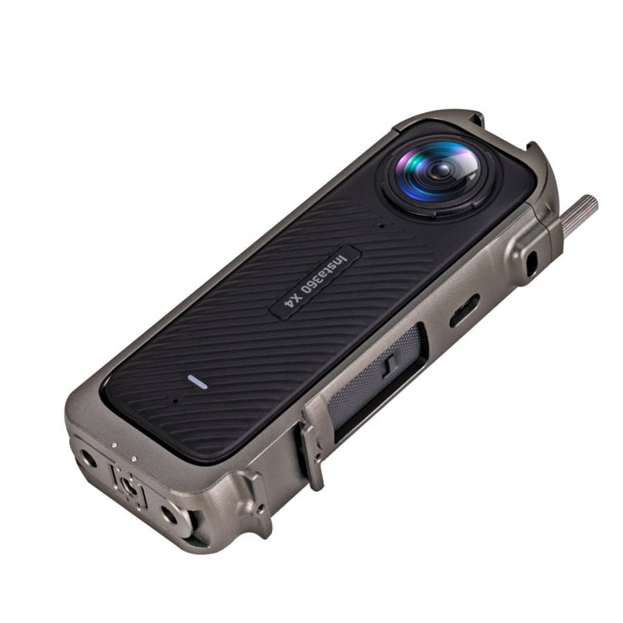 For Insta360 X4 Metal Protective Cage Rig Housing Frame with Expand Cold Shoe Base & Tripod Adapter