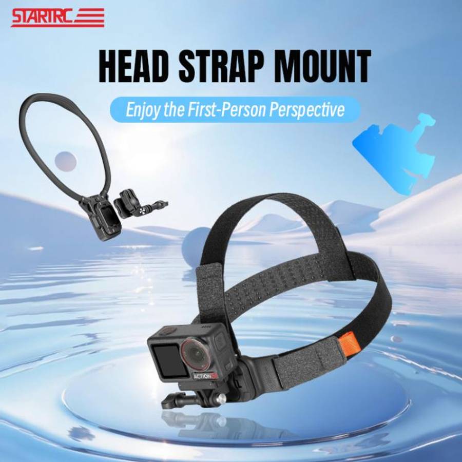 STARTRC Adjustable Head Strap Magnetic Eco-friendly Vlog POV Mount Belt for GoPro, Insta360, DJI ...