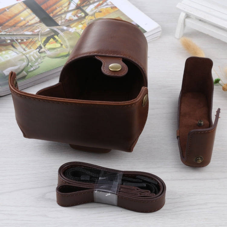 Full Body Camera PU Leather Case Bag with Strap for Olympus E-PL3 / E-PM1 (Coffee)