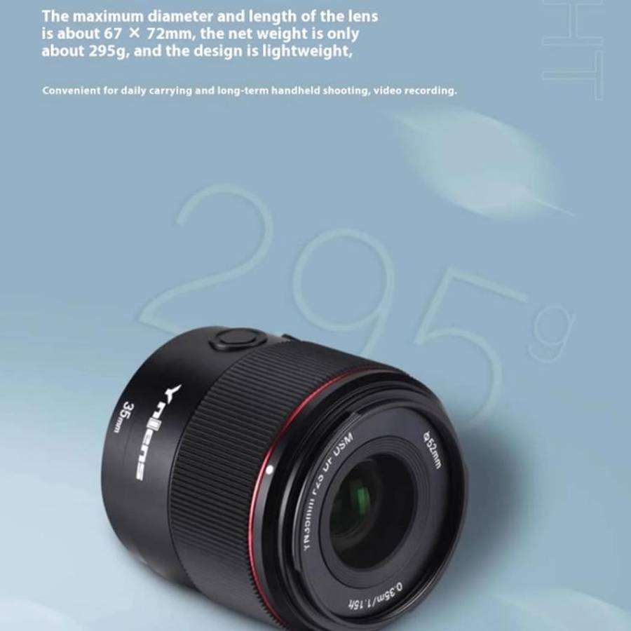 YONGNUO YN35mm F2S DF DSM Wide-Angle Prime Lens for Sony E-mount Full-frame (Black)