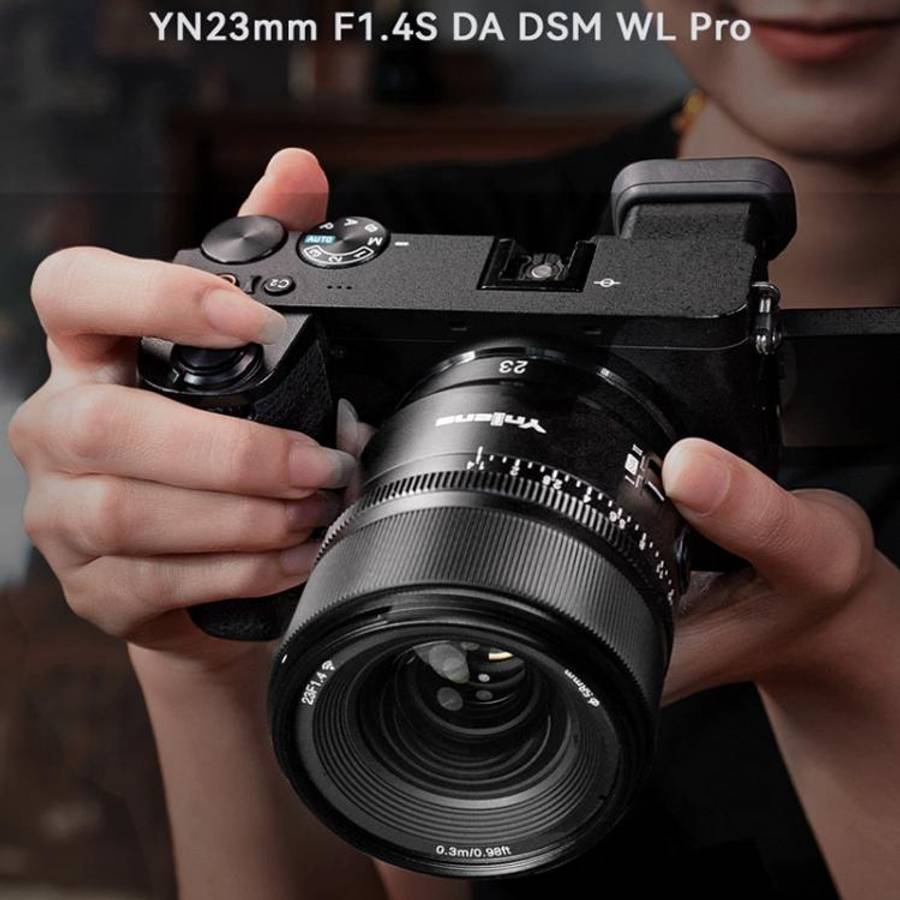YONGNUO YN23mm F1.4S DA DSM WL Pro APS-C Frame Lens with Remote Control for Sony E-mount (Black)