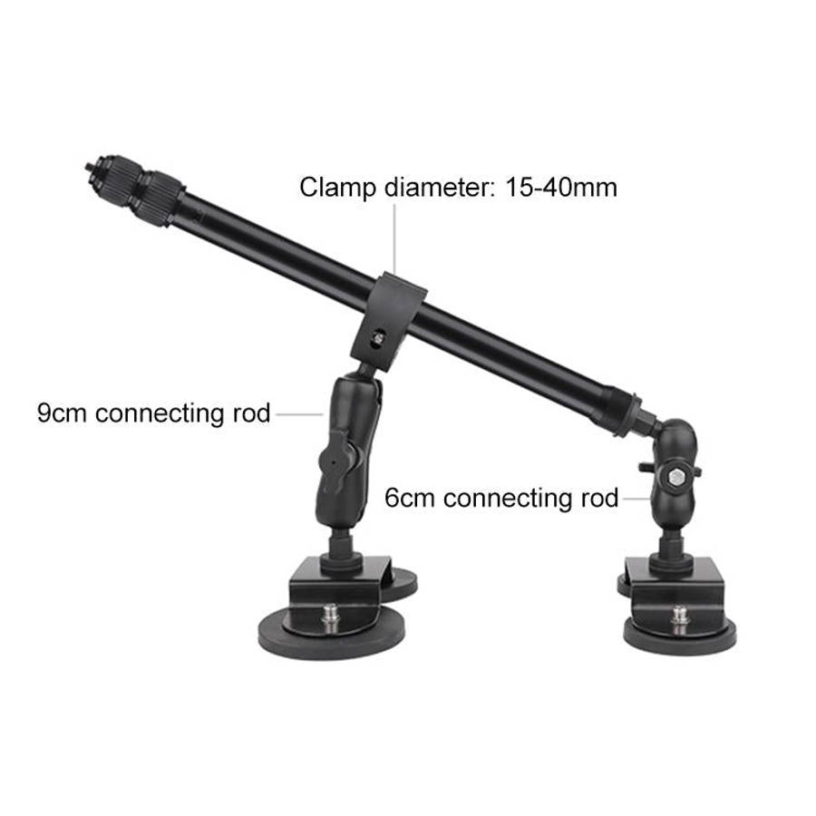 Dual-Leg Magnetic Base Fixed Mount Holder with Selfie Stick Kit for GoPro and Other Action Camera...