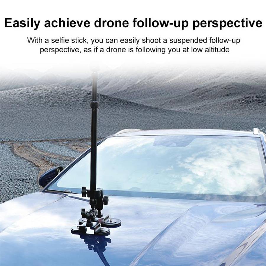 Dual-Leg Magnetic Base Fixed Mount Holder with Selfie Stick Kit for GoPro and Other Action Camera...