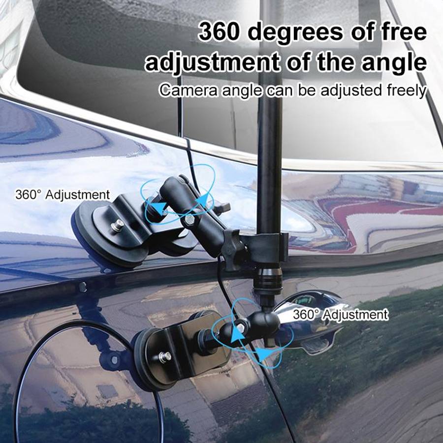 Dual-Leg Magnetic Base Fixed Mount Holder with Selfie Stick Kit for GoPro and Other Action Camera...