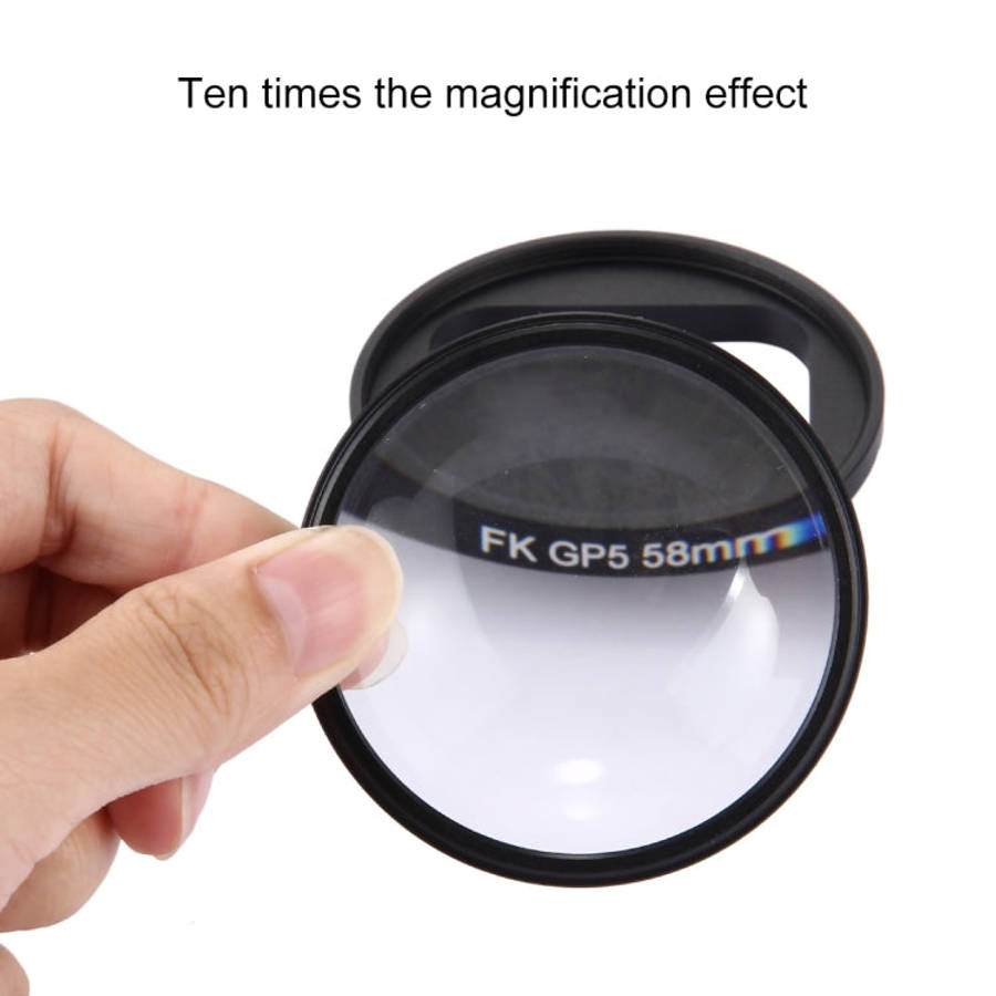 58mm 2 in 1 10X Close-Up Lens Filter for GoPro HERO7 Black/6 /5