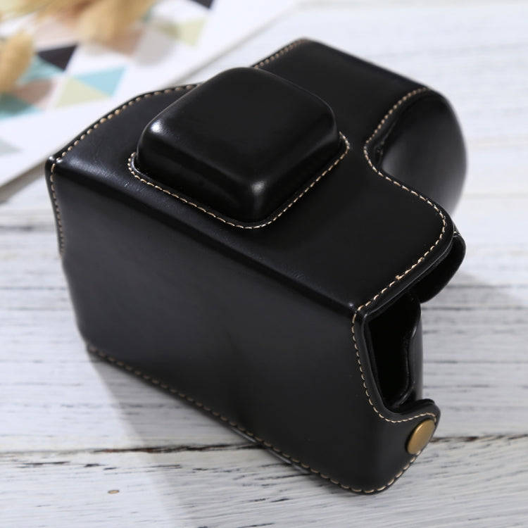 Full Body Camera PU Leather Case Bag with Strap for Olympus EPL7 / EPL8 (Black)