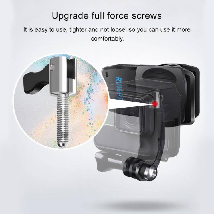 RUIGPRO 360 Degree Rotation J-Type Backpack Rec-Mounts Clip Clamp Mount with Screw for GoPro HERO...