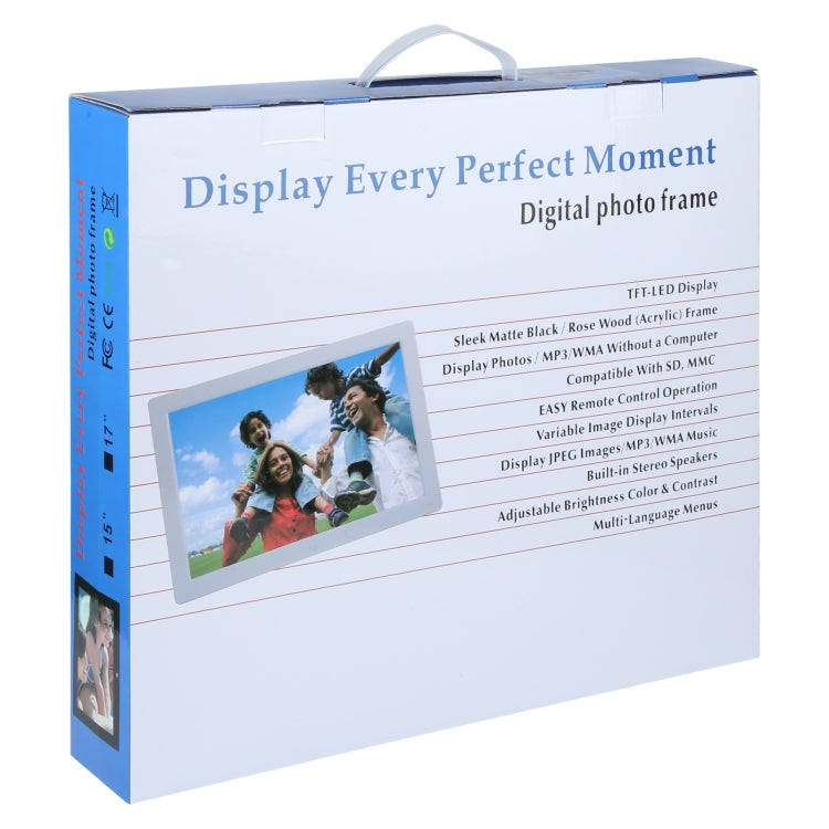 15.4 inch LED Digital Photo Frame with Remote Control, MP3 / MP4 / Movie Player, Support USB / SD...