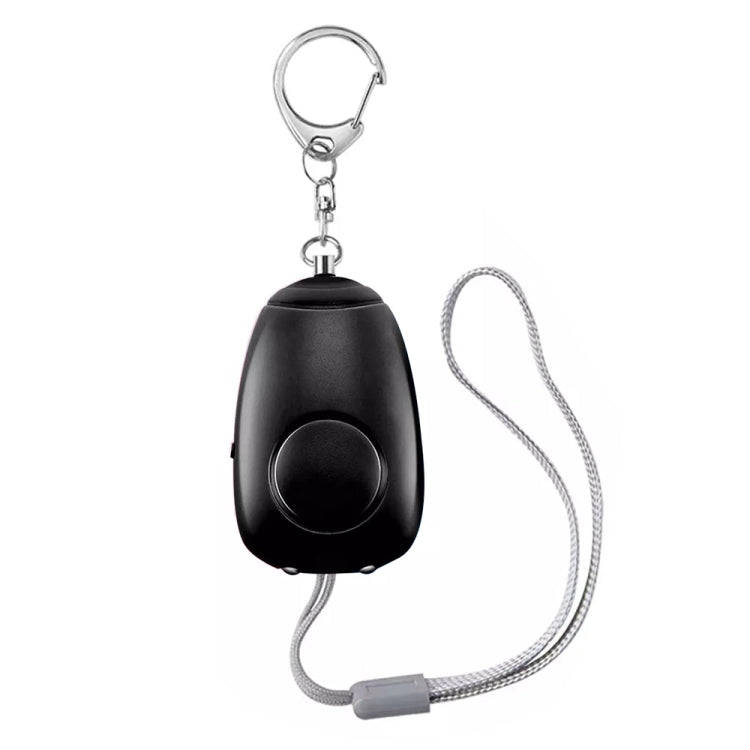 BJY-08 130dB Dual Bright LEDs Personal Alarm Women Self-Defense Alarm (Black)