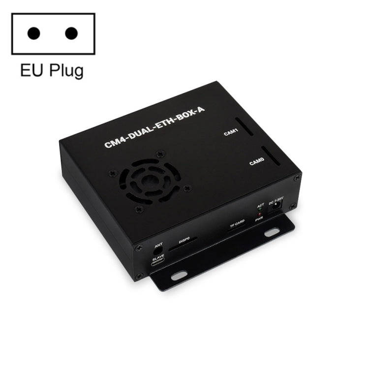Waveshare Dual Gigabit Ethernet Mini-Computer with Metal Case & Cooling Fan for Raspberry Pi CM4(...