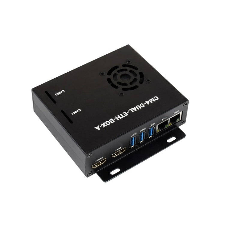 Waveshare Dual Gigabit Ethernet Mini-Computer with Metal Case & Cooling Fan for Raspberry Pi CM4(...