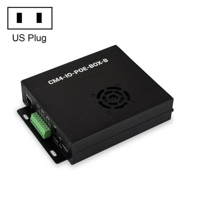 Waveshare PoE Mini-Computer Type B Base Box with Metal Case & Cooling Fan for Raspberry Pi CM4(US...